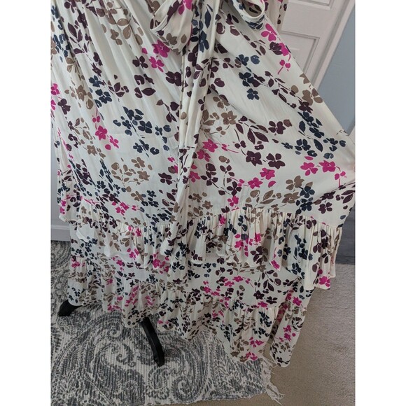 Lane Bryant Dress Womens 24 Multi Floral Boho Chic Flounce Hem Midi Cottagecore - Picture 7 of 16